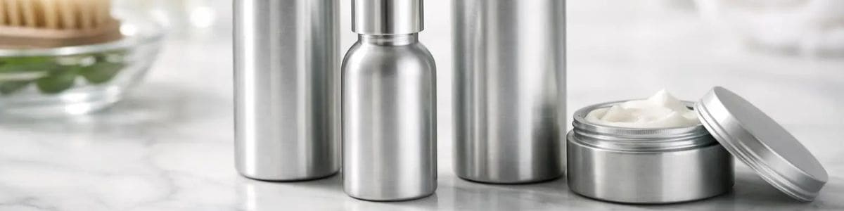 Botellas de aluminio para cosméticos: cuándo convienen