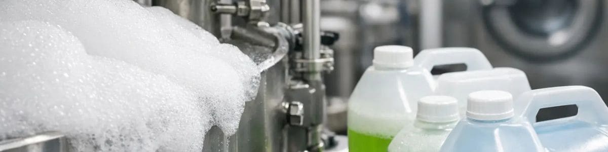 Cómo reducir espuma en detergentes industriales